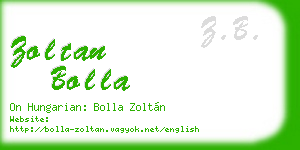 zoltan bolla business card